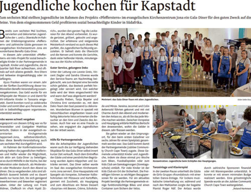Jugendliche kochen für Kapstadt